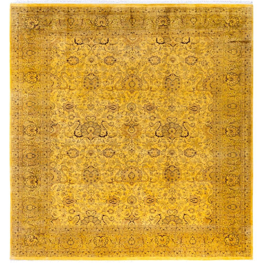 Fine Vibrance Yellow 8 X 10 Hand-Knotted Wool Indoor Area Rug price history on PriceWatchPro