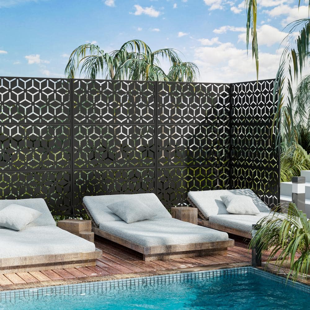 Bob 72 in. Galvanized Steel Garden Fence Outdoor Privacy Screen Garden Screen Panels price history on PriceWatchPro