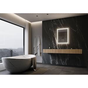 Harmony 24 in. W x 32 in. H Rectangular Frameless Wall Mounted Bathroom Vanity Mirror 6000K LED