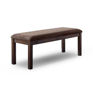 Hawthorne Walnut and Ash Brown Bench 18 in. H x 48 in. W x 17 in. D