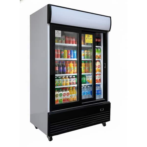 LG 48 in. W 35.3 cu. ft. Sliding Glass Door Reach-In Merchandiser in White