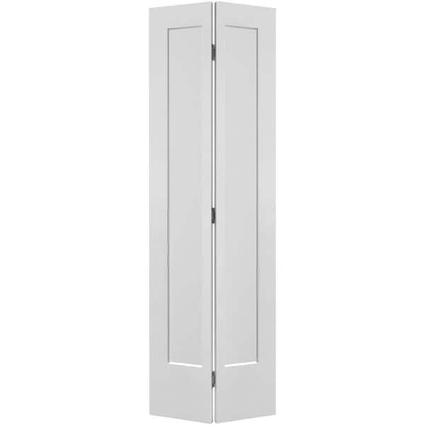 Masonite 24 in. x 96 in. 1 Panel Lincoln Park Hollow Core Primed Composite Bi-fold Door with Hardware