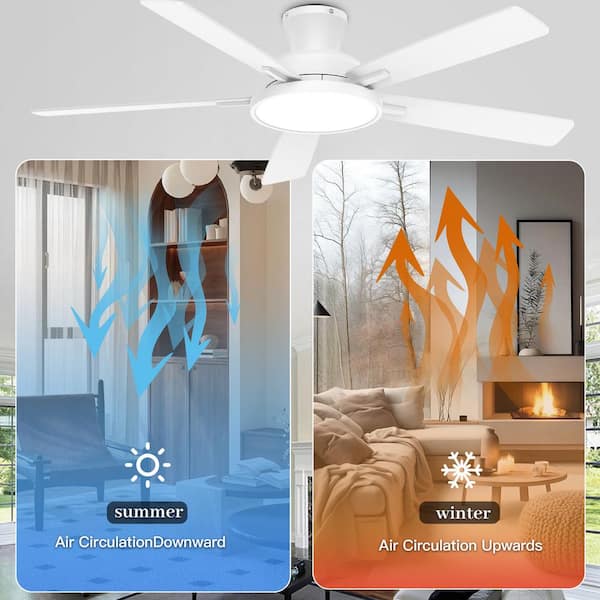 QRMOK T5 52 in. Indoor Ceiling Fan with Light, Remote