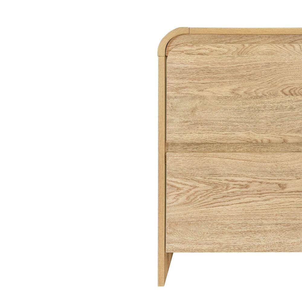 New Classic Furniture Mara 24 in. Walnut Rectangular Wood Top End Table with 2-Drawers - thumbnail 9