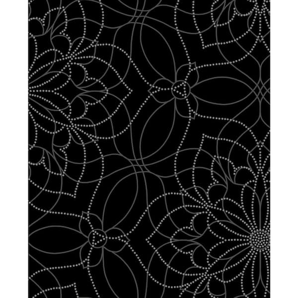 A-Street Prints Venus Black Venus Paper Strippable Roll (Covers 56.4 sq. ft.)