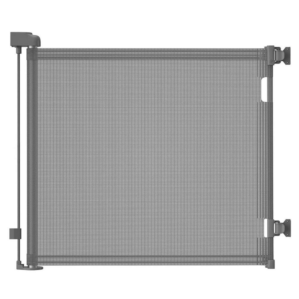 Retractable Mesh Baby or Dog Gate 33 in. Tall Extends to 55 in. Wide Child Safety Doorways Stairs Grey Fence Aluminum price history on PriceWatchPro