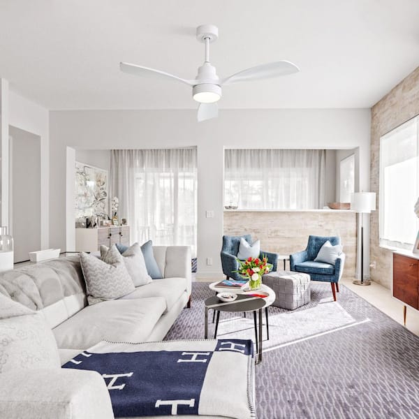 SMA AIR 48" Smart Ceiling Fan With Light - DC Motor, Remote Control, Works With Alexa/Google Assistant