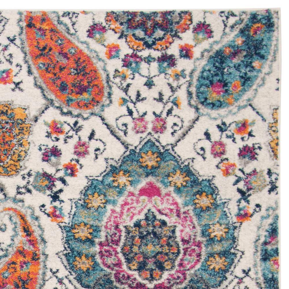 Madison Cream and Multicolor 8' x 10' Synthetic Area Rug