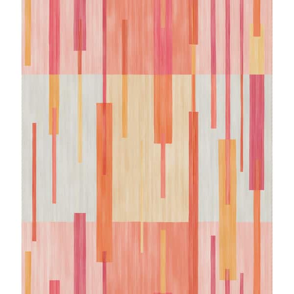RoomMates Abstract Grid Pink Peel and Stick Wallpaper