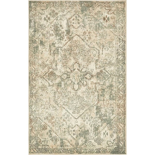 Unique Loom Tuareg Sandstorm Ivory 5' 0 x 8' 0 Area Rug