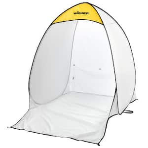 4.7 ft. x 5.6 ft. White Polyester Medium Spray Shelter