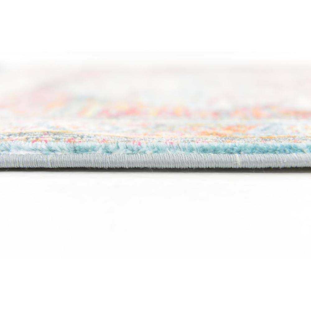Reversible Easy-Care Synthetic Rug in Light Blue, 2' 2" x 3' 1"