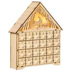 11.75 in. Christmas Village Manger Scene with Countdown Drawer
