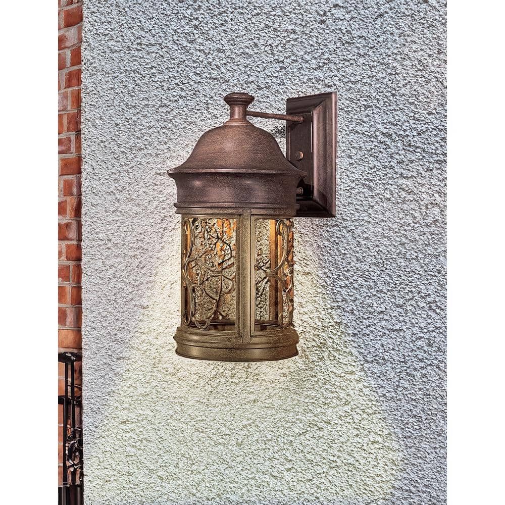 Sage Ridge 16" Vintage Rust Outdoor Wall Lantern Sconce