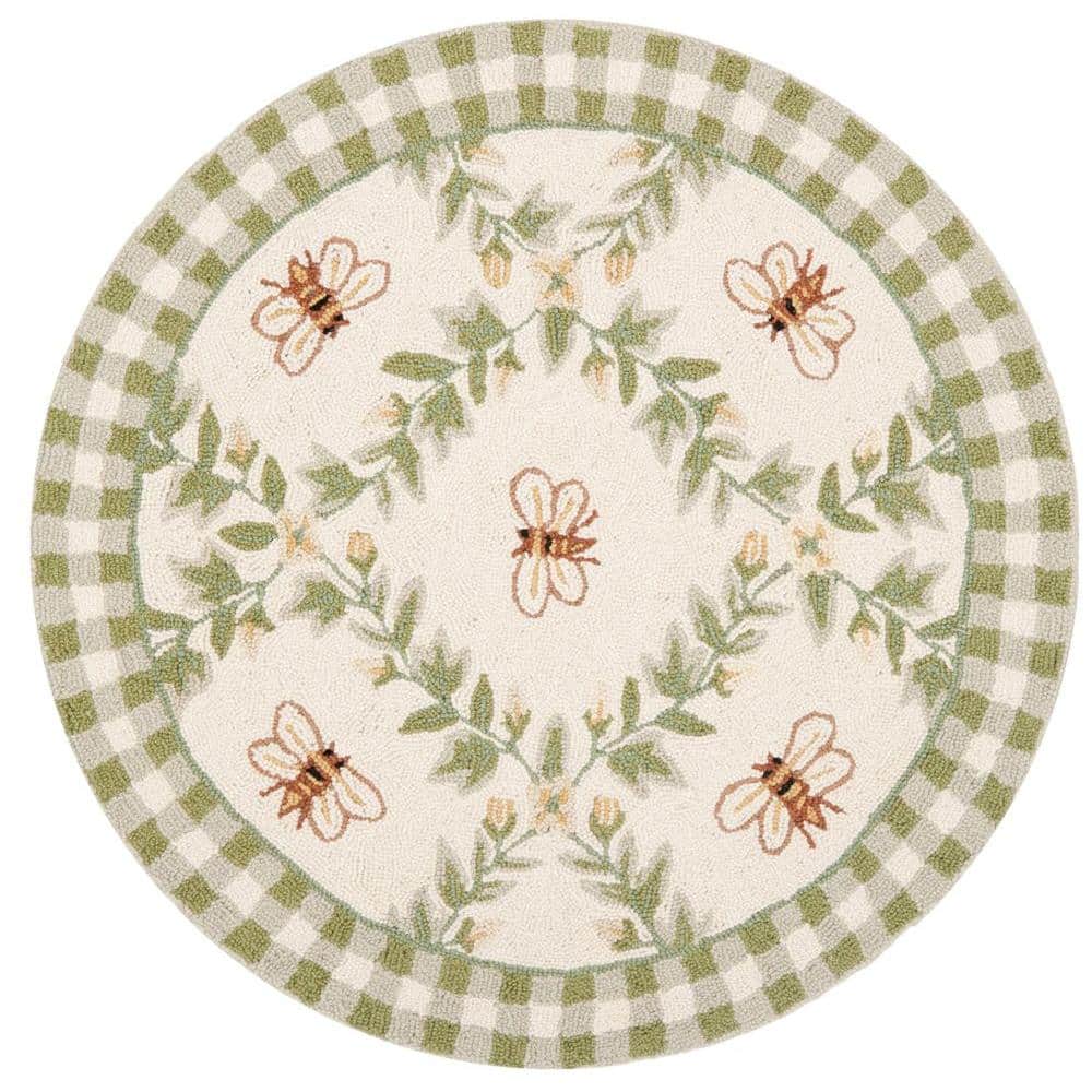 Chelsea Ivory/Green 3 ft. x 3 ft. Round Border Area Rug price history on PriceWatchPro