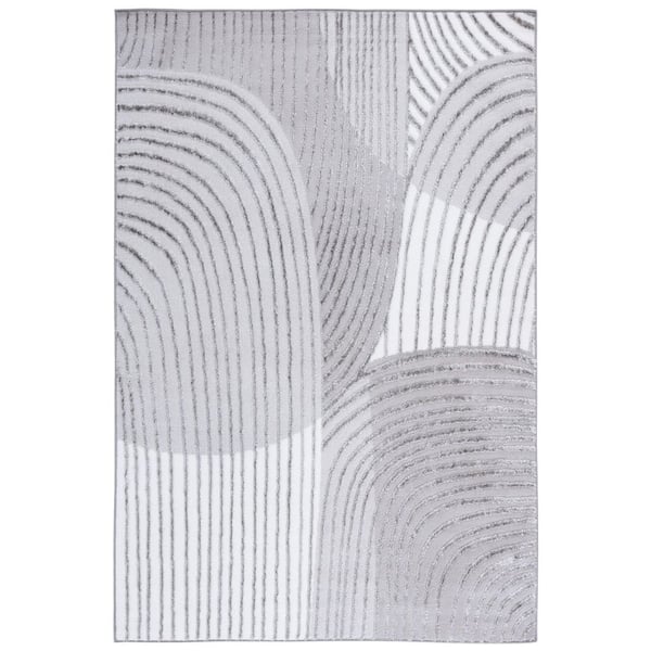 SAFAVIEH Maya Ivory/Gray 8 ft. x 10 ft. Geometric Abstract Area Rug