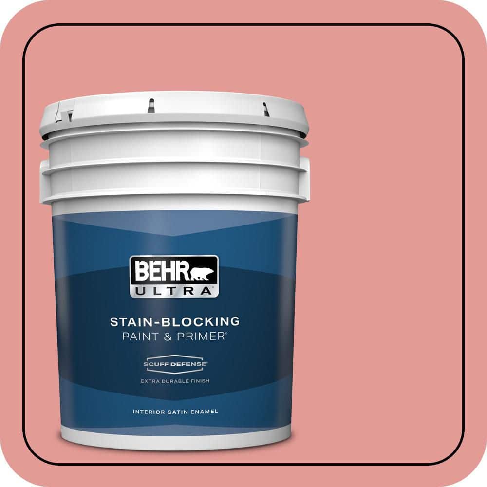 5 gal. #M160-4A Sunset Pink Extra Durable Satin Enamel Interior Paint & Primer price history on PriceWatchPro