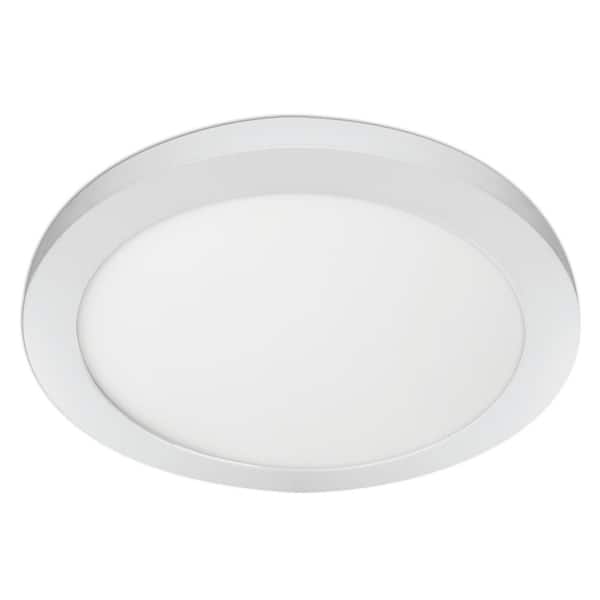 Commercial Electric 15 in. 22.5-Watt Dimmable White Integrated LED 1650 Lumens Round Flat Panel Ceiling Flush Mount with Color Change 5CCT