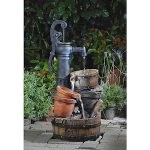 Classic Water Pump Fountain with LED Light