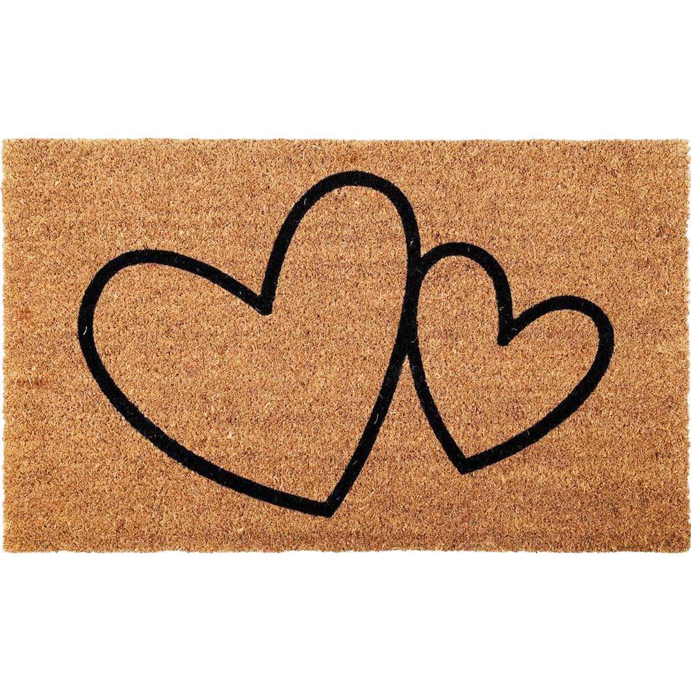 Door Scraper Natural Heart Black 30 in. x18 in. Recycled Rubber Backing Door Mat price history on PriceWatchPro