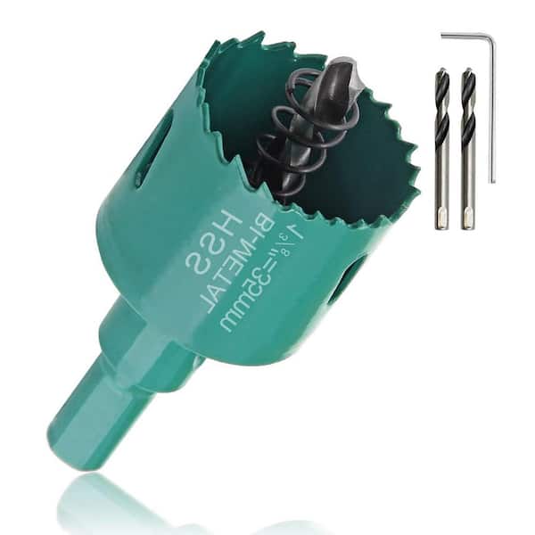 Unbranded 1-3/8 in. HSS Bi-Metal Hole Saw with Arbor for Smooth Cutting in Cornhole Boards Plastic Wood Fiberboard Drywall