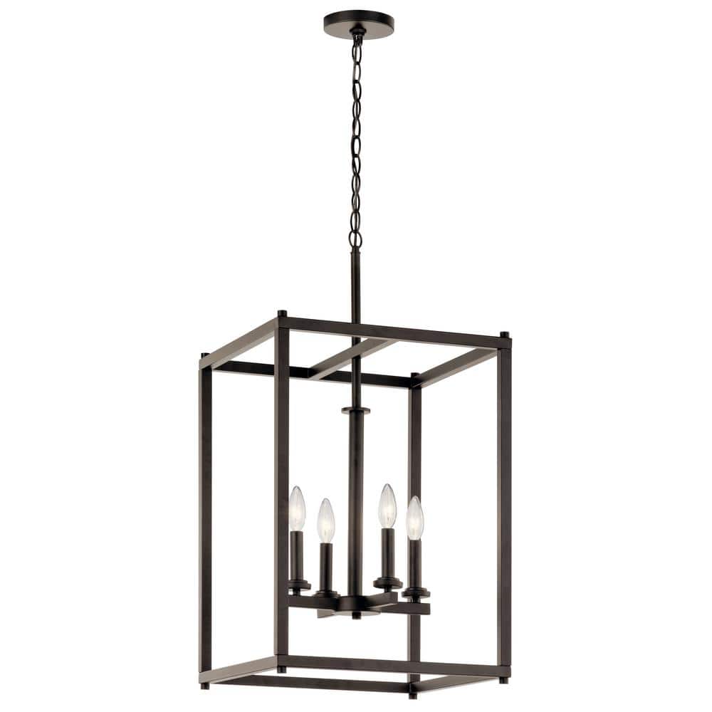 Kichler Larkin 6-Light Olde Bronze Transitional Cage Medium Hanging Pendant Light