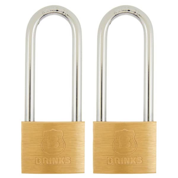 Brinks 2-1/4 in. (40 mm) Solid Brass Keyed Lock with 2 in. Shackle (2-Pack)