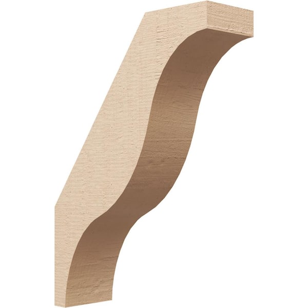 Ekena Millwork 5 in. x 22 in. x 16 in. Funston Rough Cedar Woodgrain Timberthane Polyurethane Knee Brace, Primed