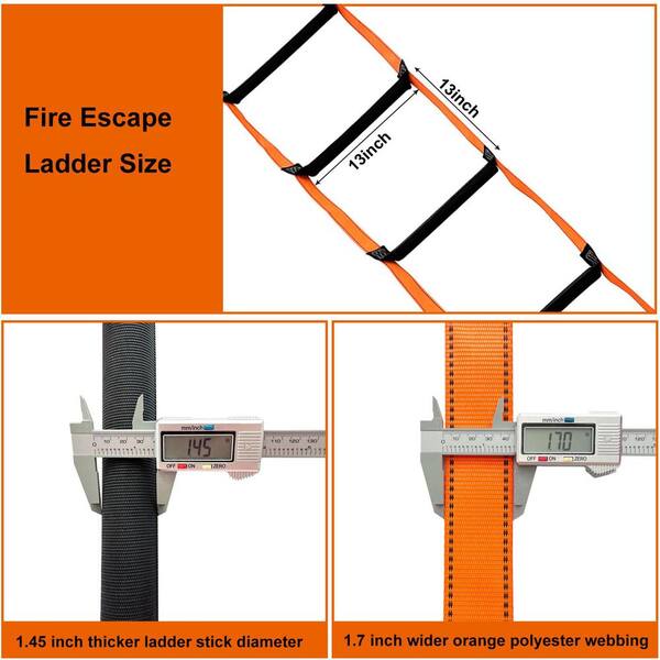 Rope Ladder Fire Escape Ladders 2-Story - 16 Feet Emergency Escape - View #12
