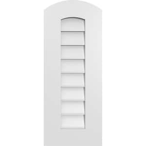 12 in. x 30 in. Arch Top Surface Mount PVC Gable Vent: Functional with Standard Frame