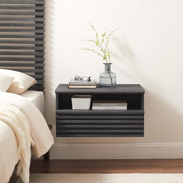 MODWAY Render Wall-Mount Nightstand in Charcoal