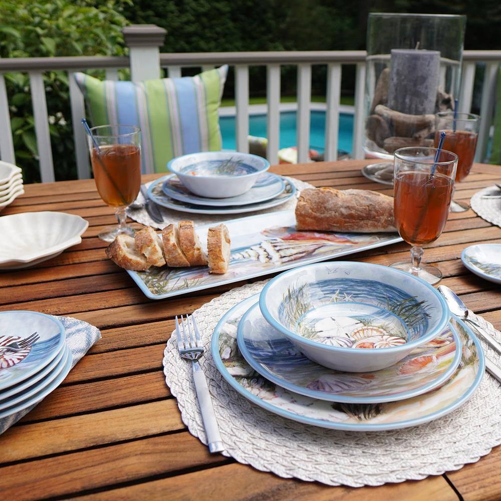 Seacoast Multicolor Melamine 7.5" All-Purpose Serving Bowls Set