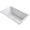 KOHLER Underscore 6 ft. Center Drain Rectangular Drop-in Air Bath Tub ...