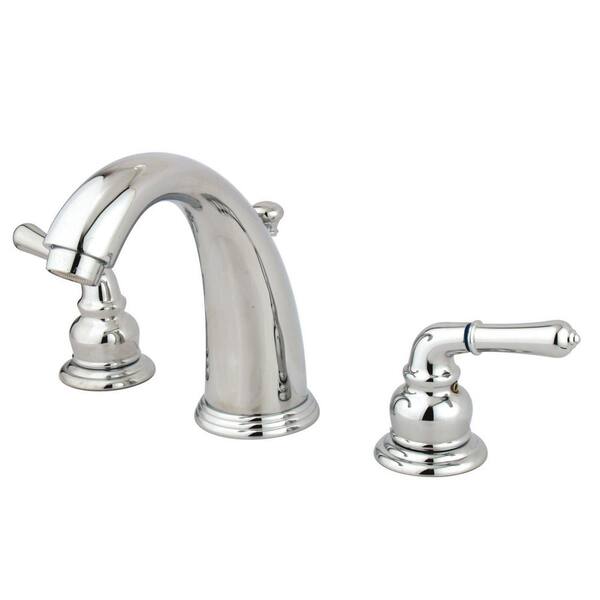 Kingston Brass Magellan 8 in. Widespread 2-Handle Bathroom Faucets with Plastic Pop-Up in Polished Chrome