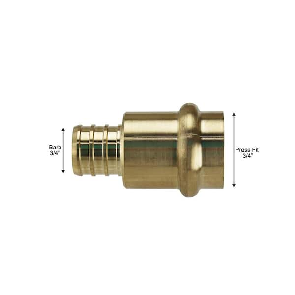 3/4 in. Brass PEX-B Barb x 3/4 in. Press Adapter