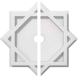 1 in. P X 5-1/2 in. C X 10 in. OD X 1 in. ID Axel Architectural Grade PVC Contemporary Ceiling Medallion, Two Piece