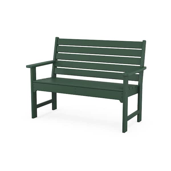 POLYWOOD Monterey Bay 48 in. 2-Person Rainforest Canopy Plastic Outdoor Bench