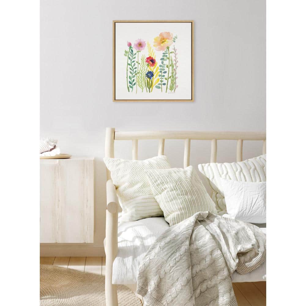 Patricia Shaw 22"x22" Natural Floral and Fern Canvas Print