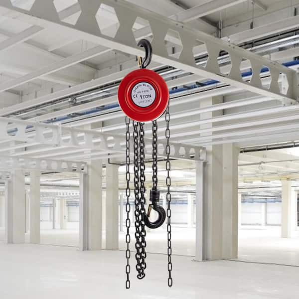 VEVOR 1-Ton Capacity Hand Chain Hoist 8 ft. Lift Manual Chain Hoist for Lifting Goods in Transport, Construction Sites, SLHLHSY1T2.5MNZNEV0 The Depot