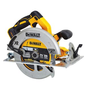 20V MAX XR Cordless Brushless 7-1/4 in. Circular Saw(Tool-Only) with FLEXVOLT 7-1/4 in. 24 Tooth Circ Saw Blades(3-Pack)