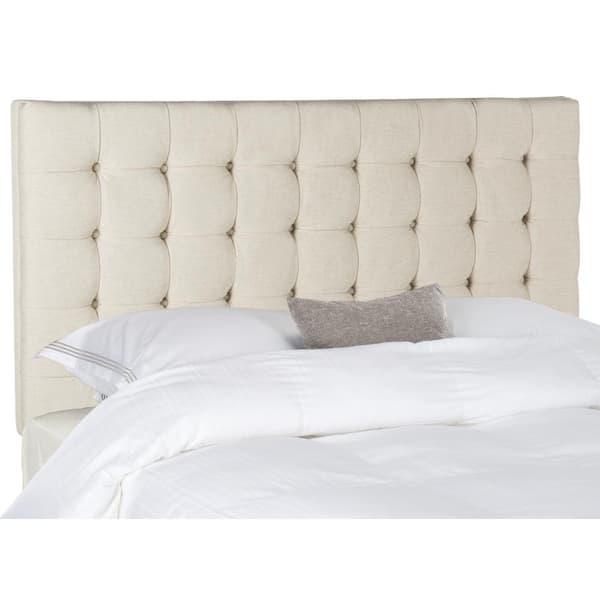 Lamar Off-White King Upholstered Headboard