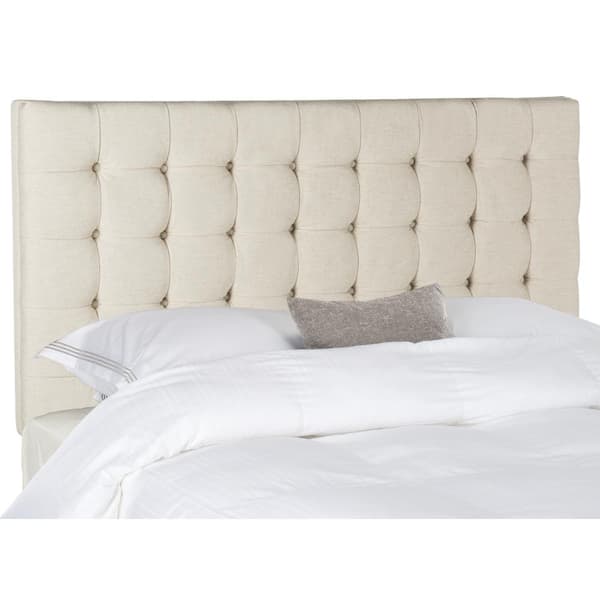 SAFAVIEH Lamar Off-White King Upholstered Headboard