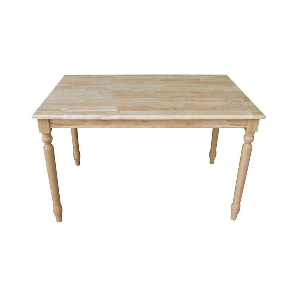 Rustic Farmhouse 48" Natural Wood Rectangular Dining Table