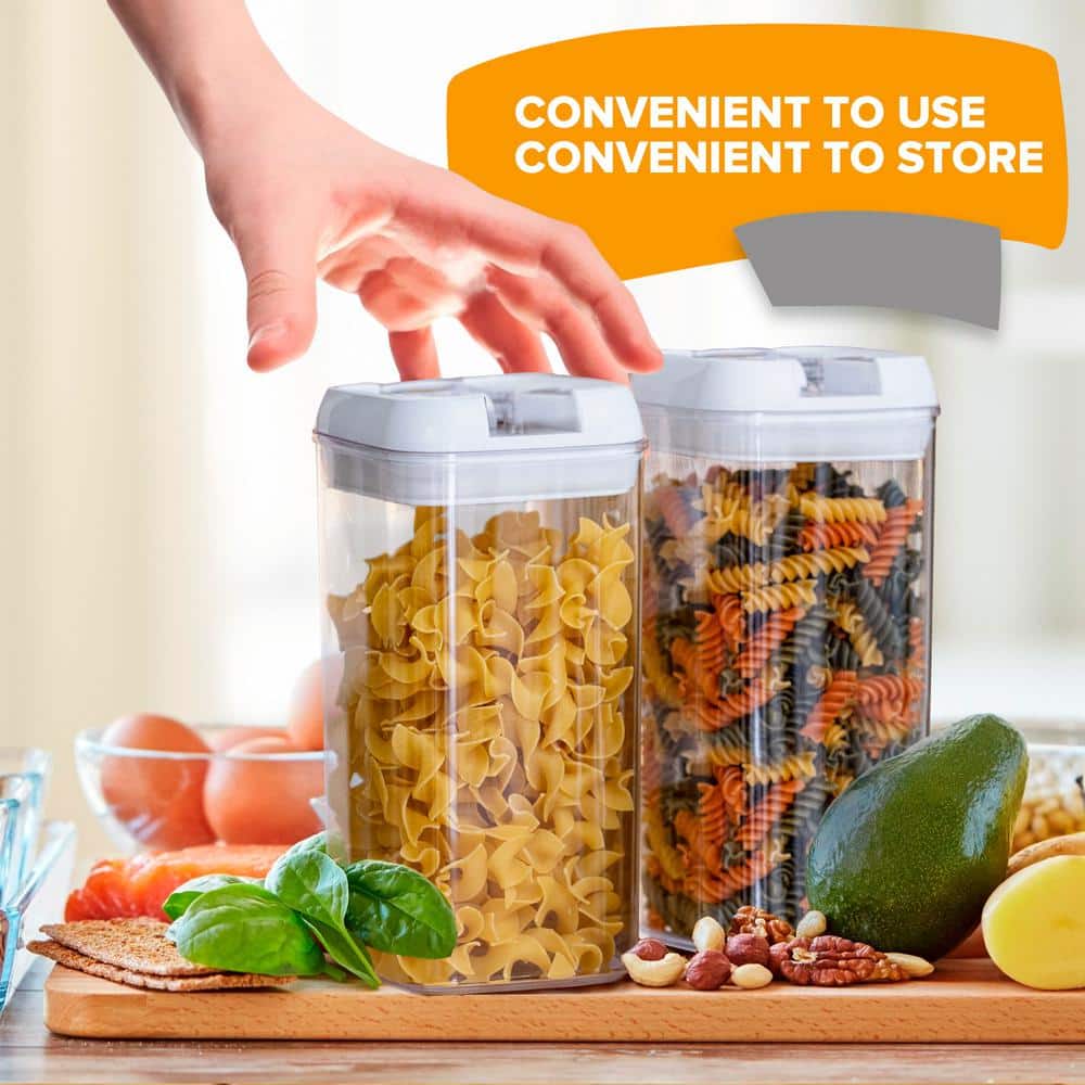 Cheer Collection 6-Piece White BPA-Free Food Storage Set
