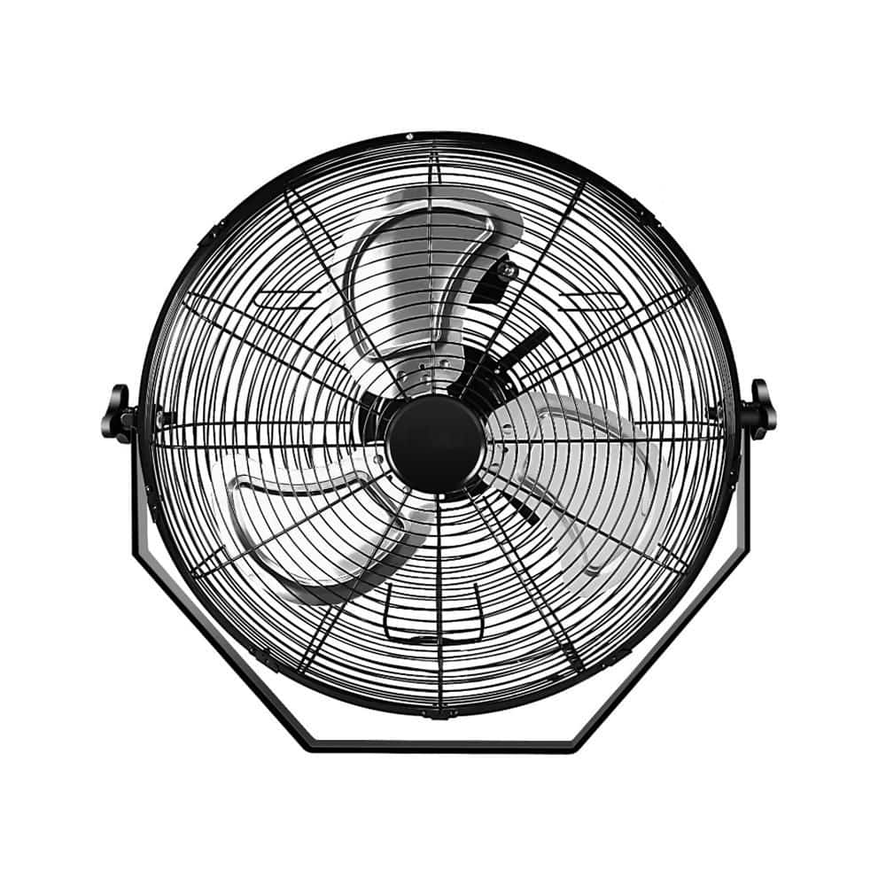 18 in. Black Industrial Wall Mount Fan 3-Speed Indoor/OutdoorCommercial Ventilation Metal High Velocity Fan price history on PriceWatchPro