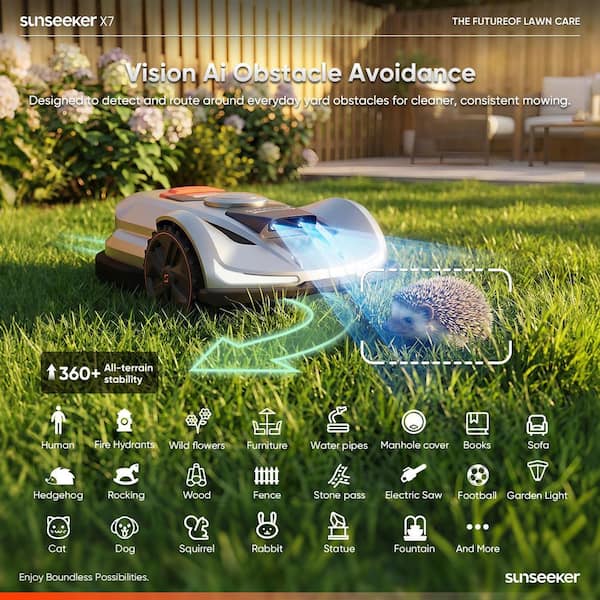 SUNSEEKER X7 Wireless 14 in. Robot Lawn Mower (0.75 Acre) with RTK