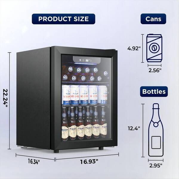 60 Can Beverage Refrigerator shops Beer Wine Soda Drink Cooler