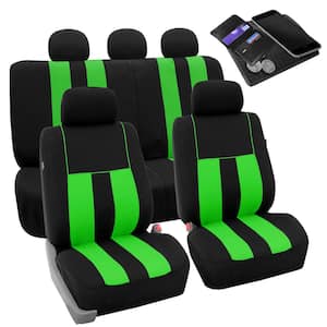 Modern Stripe Fabric 21 in. x 20 in. x 2 in. Full Set Seat Covers