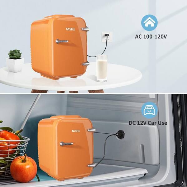 YASHE 10 in. 4 cu. ft. Retro 4-Liter/6-Cans Mini Refrigerator in