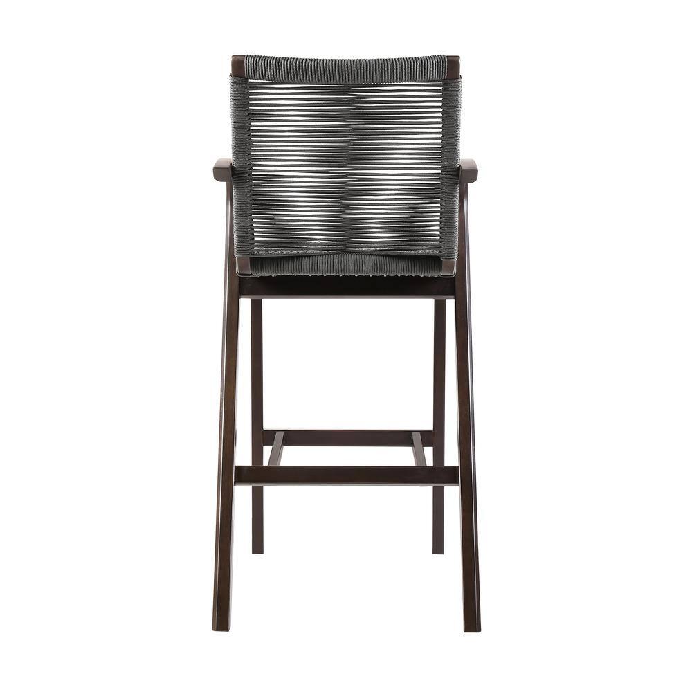 Nabila 42.5" Dark Eucalyptus and Grey Rope Outdoor Chair
